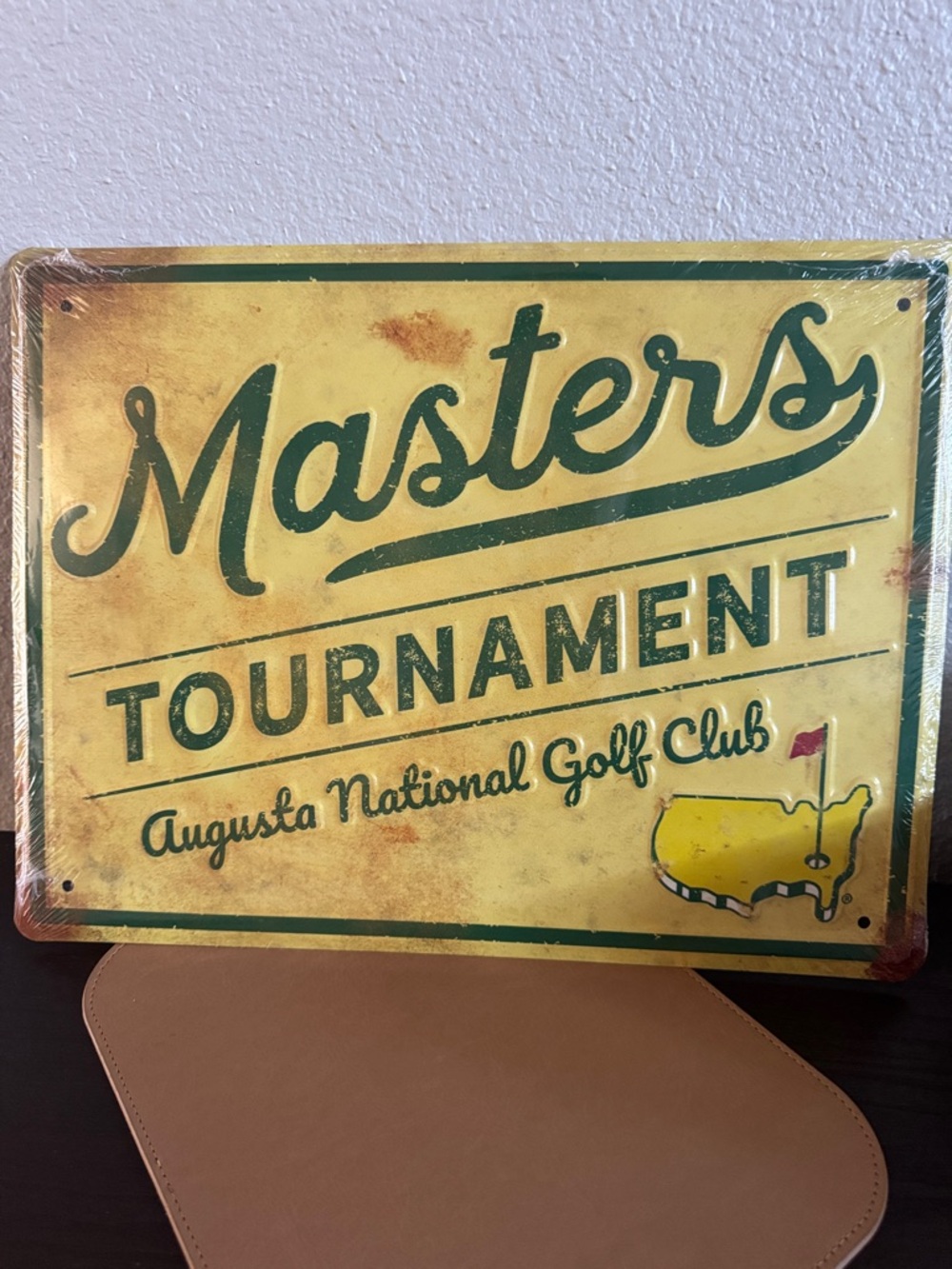 Masters Tournament Retro Metal Sign - Green & Yellow